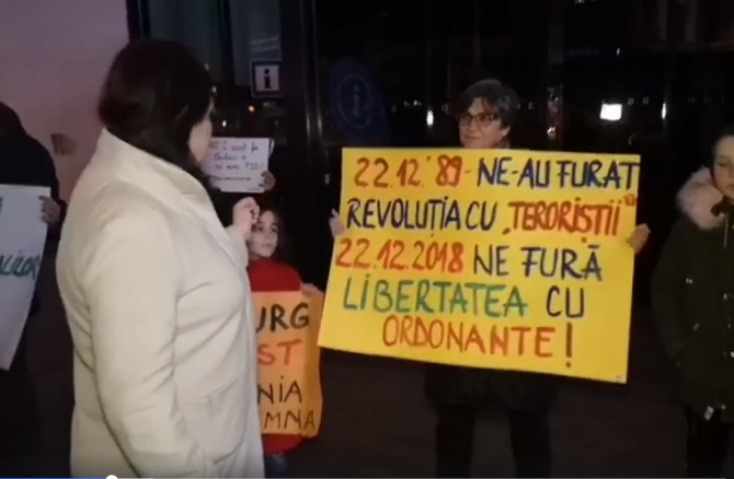 Romanii din Elvetia în timpul protestului