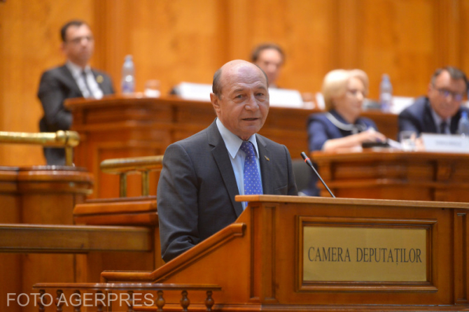 Traian Basescu in Parlament