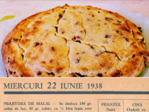 Prăjitură cu mălai și stafide - rețeta din 1938 (Foto: Facebook/Reclame Vechi)