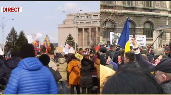Protest în București, împotriva restricțiilor impuse de autorități