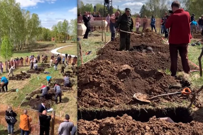 Concurs de săpat morminte viteză, în Siberia. Groparii au stabilit un nou record 