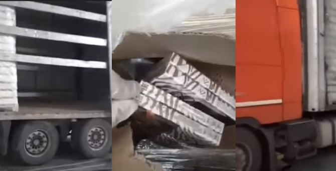 Șoferul camionului, încărcat cu peste 600 de baxuri de țigări de contrabandă, prins după mai multe zile de căutări Sursa Arad Online