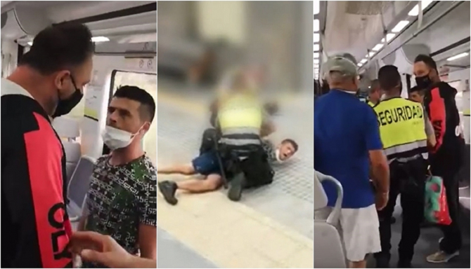 Spania. Un ROMÂN a început să AMENINȚE cu un CUȚIT pasagerii unui TREN Nici când a fost încătușat nu s-a potolit