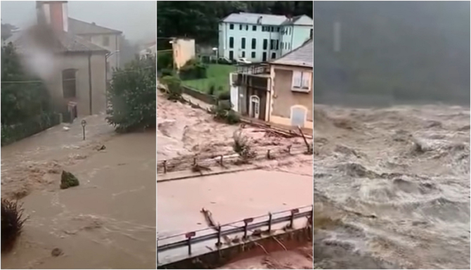 Inundațiile din Grecia au făcut prima victimă. Oamenii se urcă pe acoperișurile caselor