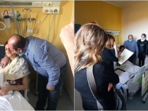 Italia. Doi tineri români s-au căsătorit în salonul unui spital. Loredana și Costel au avut o ceremonie emoționantă - FOTO
