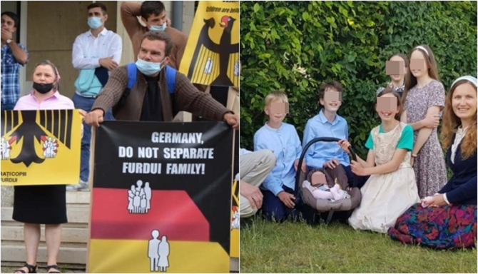 Proteste în Roma și Londra pentru familia Furdui, care a rămas fără cei șapte copii: „Le este greu să accepte acest abuz grav”