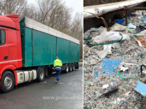Două camioane, încărcate cu peste 40 tone deșeuri, întoarse la frontiera de vest a României