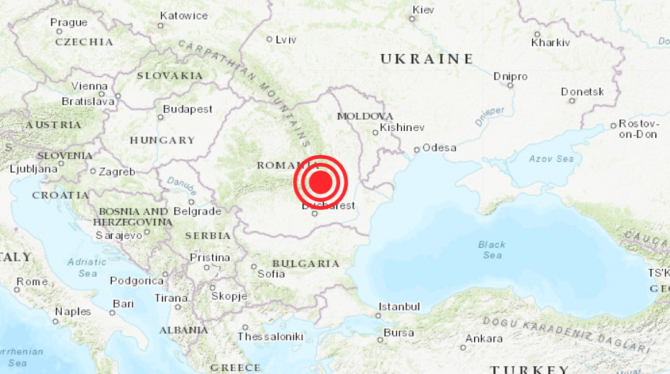 Cutremur în România, resimțit în mai multe orașe