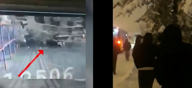 Panică pe aeroport. Acoperiș prăbușit din cauza stratului gros de zăpadă - VIDEO