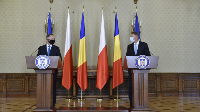 Klaus Iohannis îl primește, la Cotroceni, pe președintele Poloniei