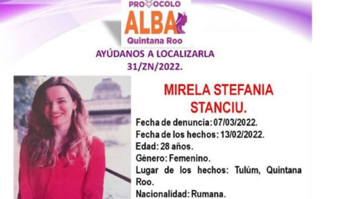Mexic. Româncă, dispărută fără urmă de peste o lună de zile: „Ne interesează să se deschidă un dosar de anchetă”