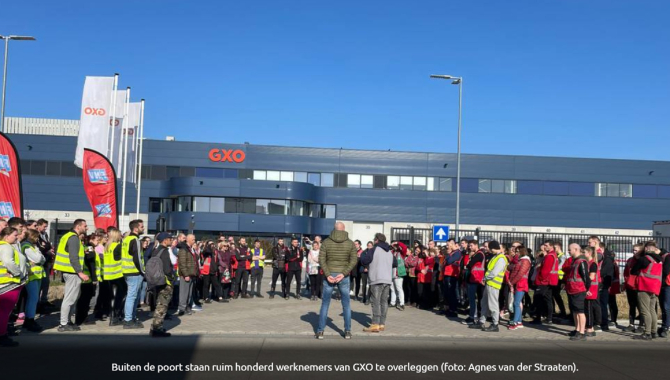 Olanda. Zeci de muncitori români protestează în fața companiei la care lucrează: „Suntem sclavi”. FOTO: captură omroepbrabant.nl