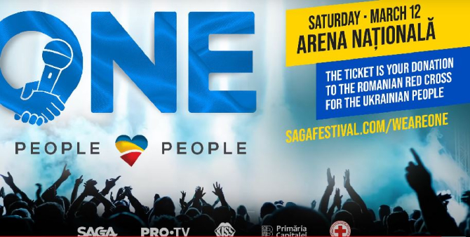 We Are ONE, cel mai mare concert caritabil din România, pentru sprijinirea poporului ucrainean 