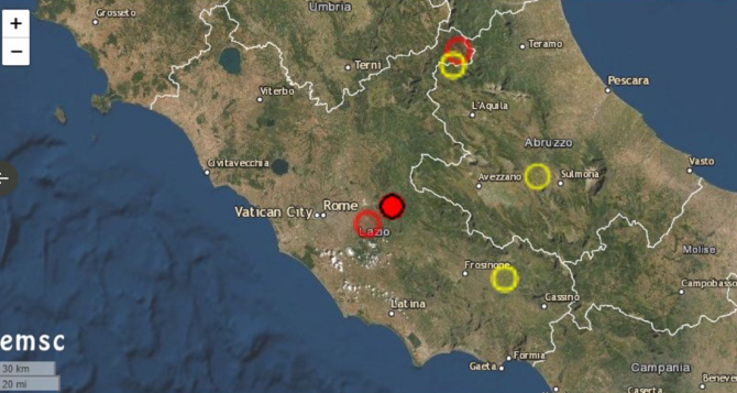 Cutremur în Italia. Românii au resimțit seismul: „S-a auzit tare și clar, o lovitură foarte puternică”. FOTO: captură Twitter @InfoEarthquakes