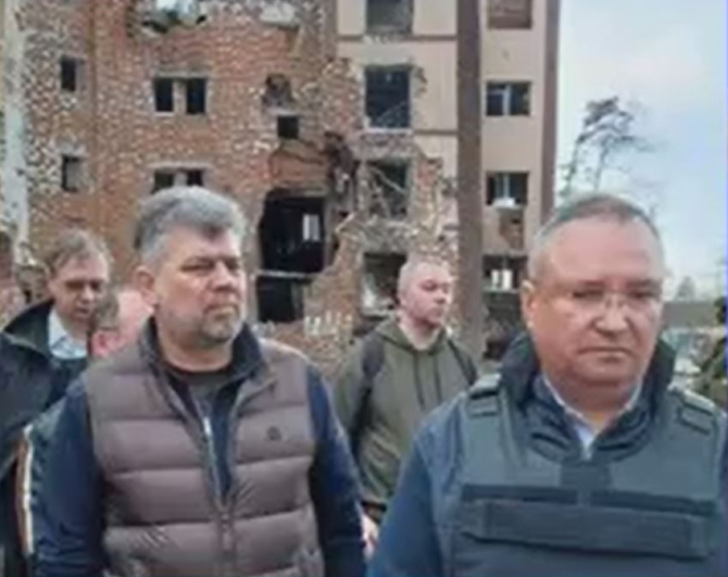 Marcel Ciolacu și Nicolae Ciucă au fost azi în Ucraina