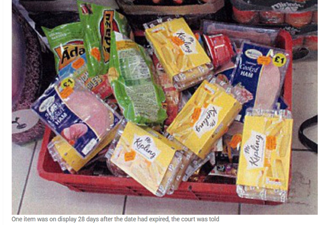 Marea Britanie. Un minimarket vinde produse expirate, „la un tarif redus”, românilor. FOTO: captură expressandstar.com
