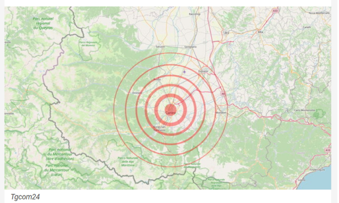 Italia, zguduită de o rafală de cutremure: 12 seisme, în mai puțin de 10 ore. FOTO: captură tgcom24.mediaset.it
