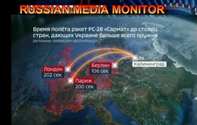 Propaganda Rusiei face „simulări”. Ruşii avertizează că pot lovi Marea Britanie, Franţa sau Germania în doar 3 minute: „Nu vor exista supraviețuitori”