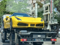 Captură de milioane: Un Ferrari a fost ridicat de poliția locală din Sectorul 1, București / Foto: Facebook
