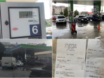 Protest în benzinăriile din România. Mai mulți șoferi au alimentat de 1 leu și au plătit cu cardul. Stații de carburanți blocate - FOTO