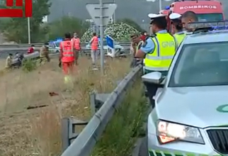 Portugalia. Dubă cu muncitori români, accident teribil pe o autostradă: Doi conaționali au murit pe loc