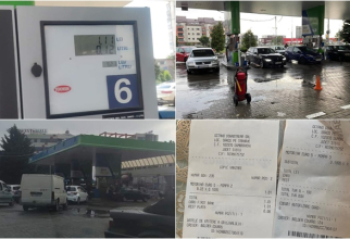 Protest în benzinăriile din România. Mai mulți șoferi au alimentat de 1 leu și au plătit cu cardul. Stații de carburanți blocate - FOTO