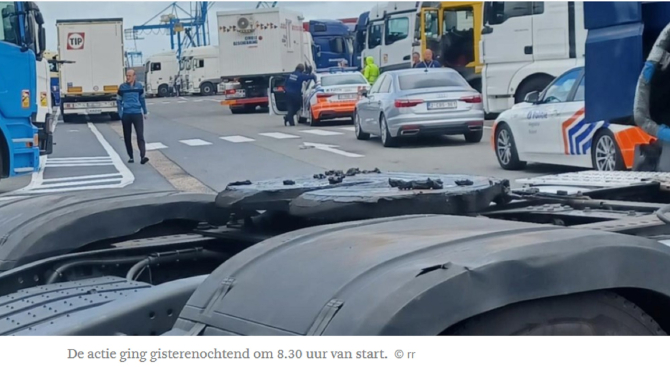 Belgia. Controale masive printre camionagii: Zeci de șoferi români de TIR au primit aproape 200.000 de euro amenzi. FOTO: captură standaard.be