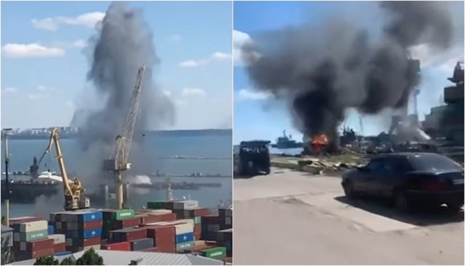 Atac asupra portului Odesa. La o zi după ce a negat, Rusia spune că a fost „o lovitură de înaltă precizie”
