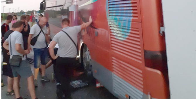 Momente de groază pentru 60 de pasageri români ai unui autocar, aproape de vama Albița. FOTO: captură VremeaNoua.ro
