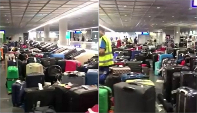 Sute de bagaje, abandonate pe aeroportul din Frankfurt, după anularea mai multor zboruri: Pasagerii, nevoiți să și le caute singuri