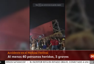 Spania. O persoană a murit la Festivalul Medusa, după ce vântul puternic a provocat prăbușirea unei scene / Foto: Captură video youtube