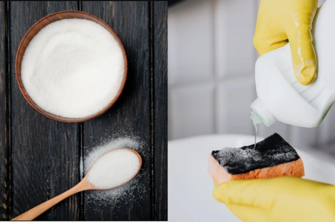 Amestecă sare de lămâie cu detergent de vase. Soluția care te scapă de cele mai grele probleme din bucătărie cât ai pocni din degete