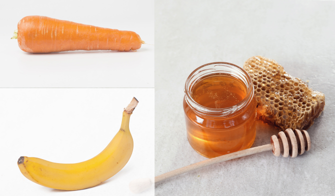 Curăță un morcov și o banană și amestecă cu miere. Trucul care îți salvează banii și pe care sigur o să-l folosești