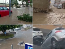 Furtuna Hermine a lovit puternic Spania: Sute de zboruri anulate, scoli închise, străzi inundate și blocate de copaci căzuți