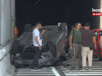 Urmărire ca în filme în Milano: patru fugari români se răstoarnă cu mașina în tunel în timp ce fugeau de carabinieri - VIDEO / Foto: Captură video youtube