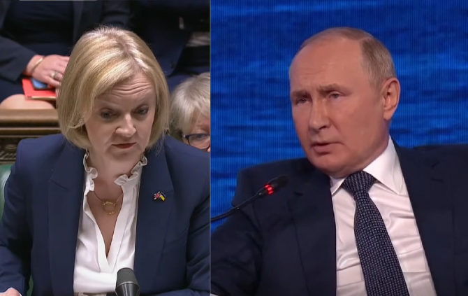 Dictatorul Putin condamnă alegerea "nedemocratică" a lui Liz Truss ca nou premier / Foto: Captură video youtube