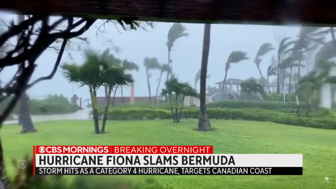 Uraganul Fiona se năpustește asupra Insulelor Bermude: Vânturile de 200 km/h lasă 70% din insulă fără curent electric - VIDEO / Foto: Captură video youtube