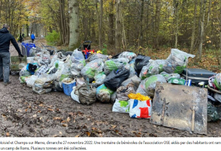 „Sunt extrem de săraci. Le este frică să nu fie expulzați”. Zeci de români au adunat tone de deșeuri dintr-o tabără: „Sunt și copii care locuiesc acolo” FOTO: captură leparisien.fr