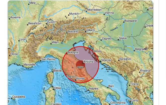 Cutremur nou în Italia, de magnitudine 3,9. Continuă șirul seismic care a început pe 9 noiembrie