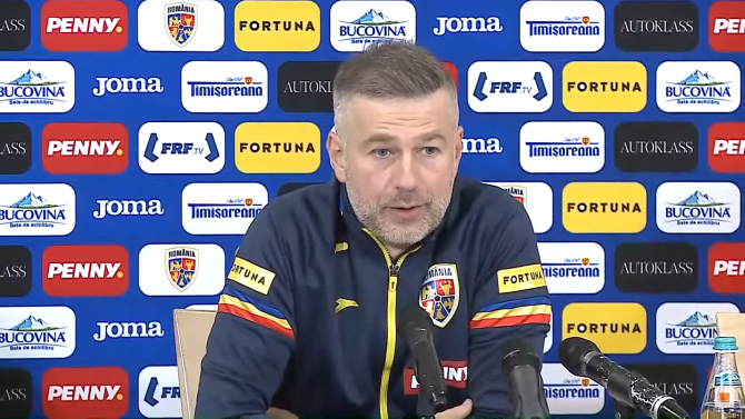 Edward Iordănescu, declarații după meciul cu Slovenia: „Am marcat un gol şi puteam să scoatem cel puţin un egal” / Foto: Captură video youtube