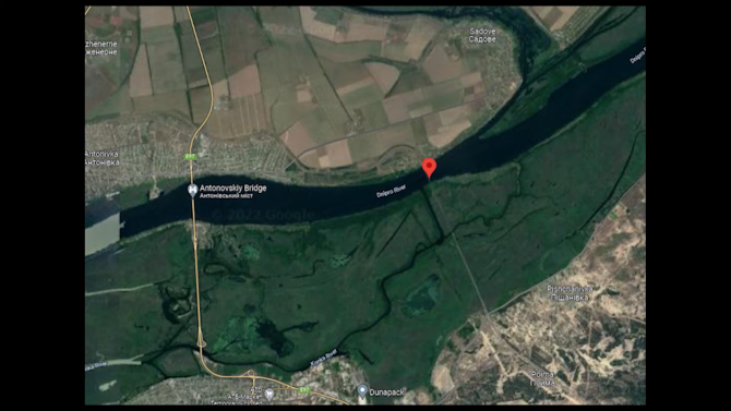 Un pod strategic din apropierea orașului ucrainean Kherson s-a prăbușit  / Foto: Captură video youtube