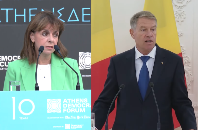Întrevedere între preşedintele României şi al Greciei, la Atena. România are „susţinere deplină” pentru aderarea la Schengen / Foto: Captură video youtube