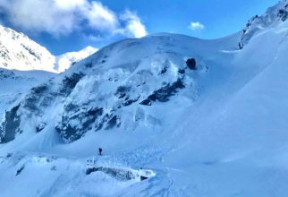 Avalanșă mare în România. Sursa foto: facebook/Andrei Mitrea, Sebastian Big