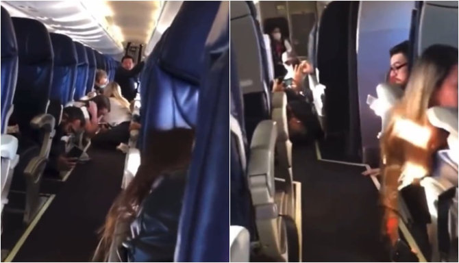Avion cu sute de pasageri, atacat în timp ce se pregătea să decoleze - VIDEO