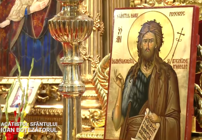 Un număr impresionant de români îşi sărbătoresc onomastica de Sfântul Ioan Botezătorul. Iată ce rugăciune trebuie să spui / Foto: Captură video youtube