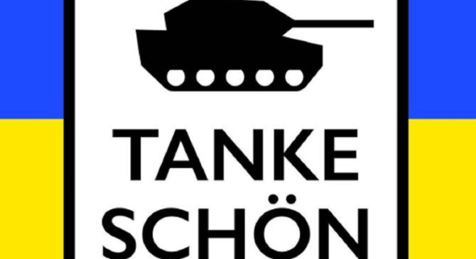 „Tanke Schon”. Mesaj viral după decizia Germaniei de a trimite tancuri Ucrainei. FOTO: captură Twitter @GLandsbergis