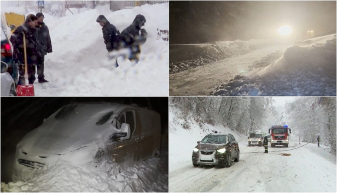 „Un adevărat dezastru”. Italia si Austria, sufocate de zăpezi. Viscolul paralizează, treptat, Europa: Mii de case n-au curent, drumuri și școli, închise 