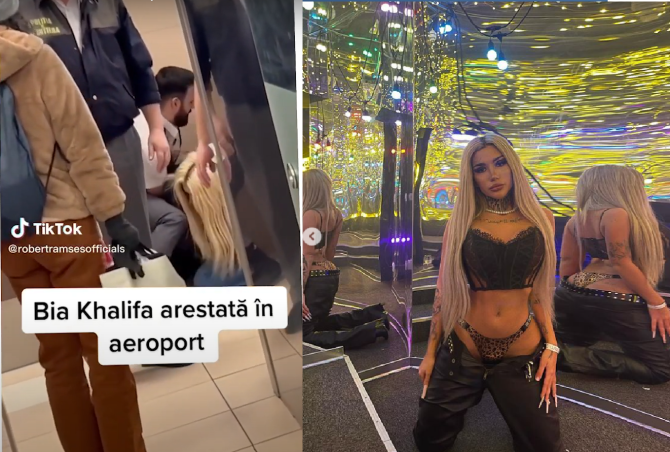 Bia Khalifa, arestată de poliție în aeroport. Fiul Clejanilor a încercat să intervină, dar s-a ales cu o amendă / Foto: Instagram