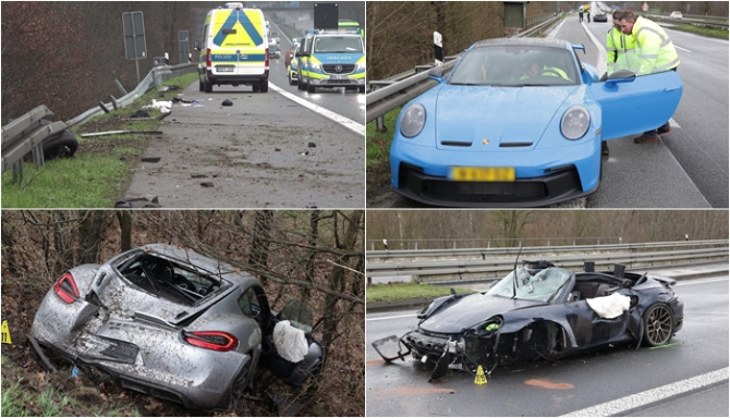 Accident teribil pe autostrada A3 din Germania Trei Porsche implicate și patru morți