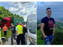 Nikolas Raducu Iorga, șoferul român care a scos un alt șofer din cabina în flăcări (Sursa foto: Ilie Matei)